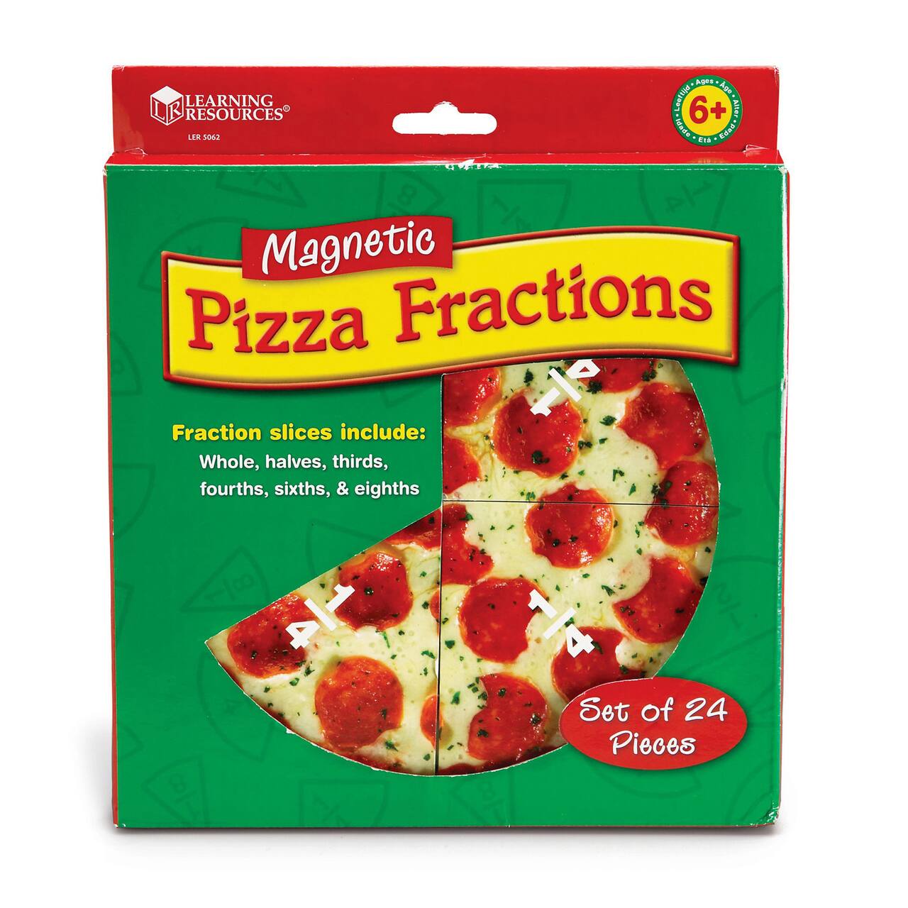 Learning Resources&#xAE; Magnetic Pizza Fraction Demonstration Set